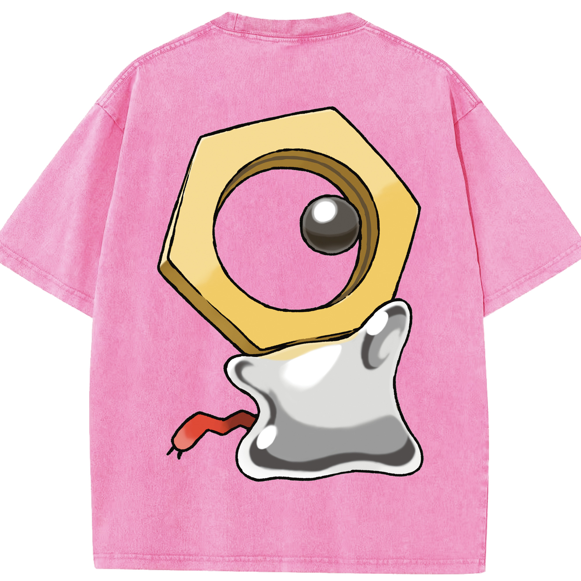 （画像用） ポケットモンスター Pokémon 綿100% ヴィンテージ風 半袖Tシャツ（背面プリント）